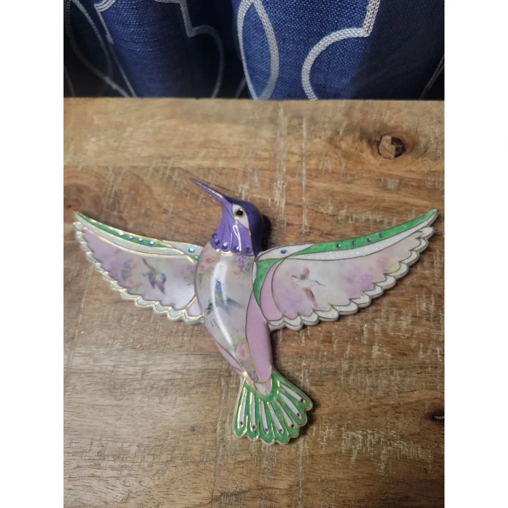 Lena Liu Jeweled Wonder Hummingbird Wall Plaque A2127‎ Jewels Of The Garden